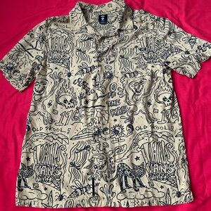 Vans Men's Short Sleeve Button Up Graphic Shirt